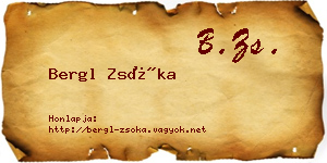 Bergl Zsóka névjegykártya